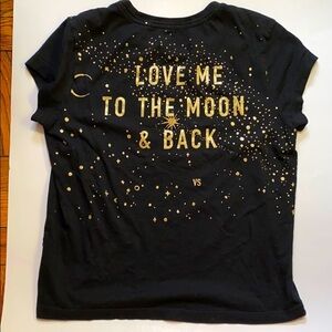 Victoria’s Secret black & gold tee shirt size: XS